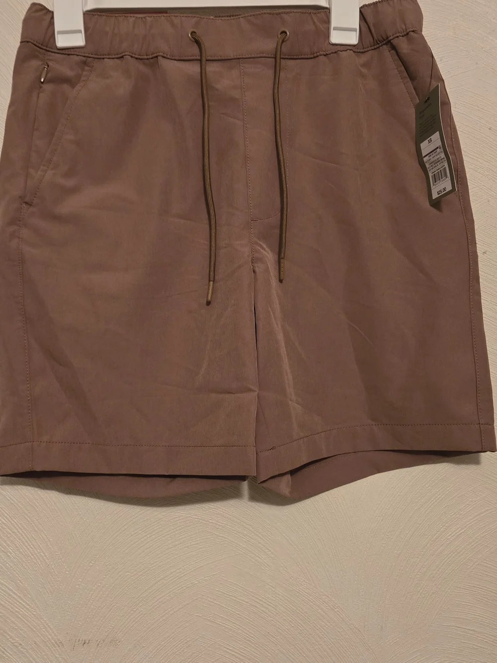 Target Men's Flat Front Drawstring Shorts - Mauve Brown